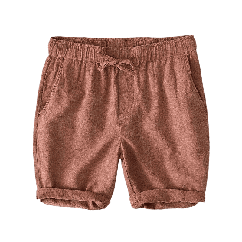 Bermuda-de-Linho-Masculina-Calviori-Mikonos-Terracota