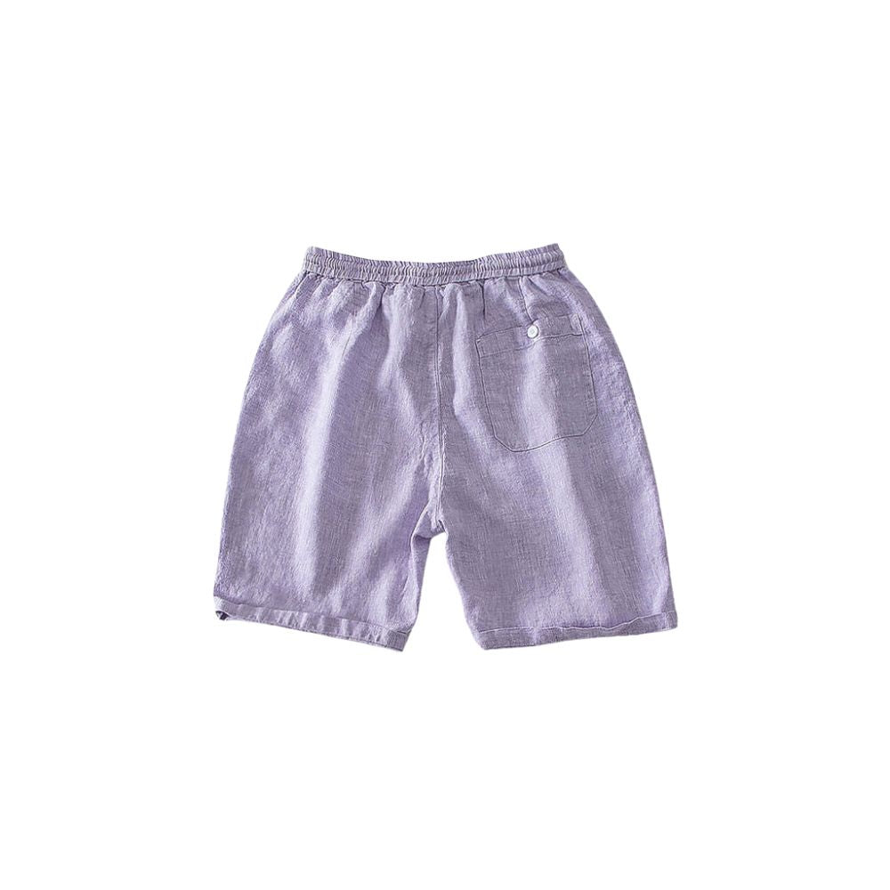 Bermuda-de-Linho-Masculina-Calviori-Montre-Lilas-Parte-De-Tras