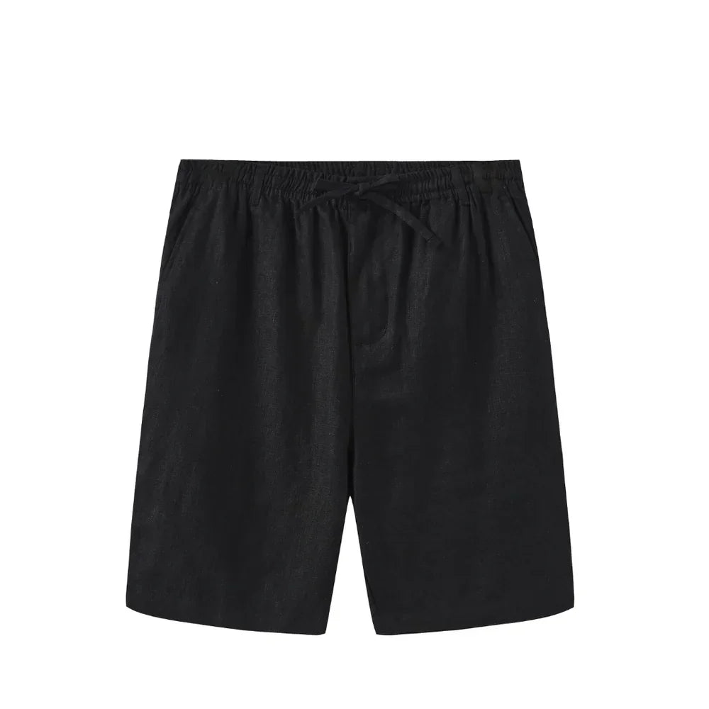Bermuda-de-Linho-Masculina-Calviori-Preto
