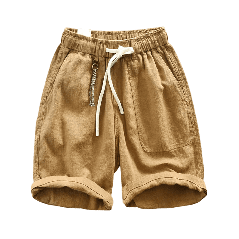 Bermuda-de-Linho-Masculina-Calviori-Santorini-Caramelo
