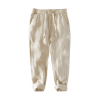 Calca-de-Linho-Masculina-Calviori-Cinque-Bege