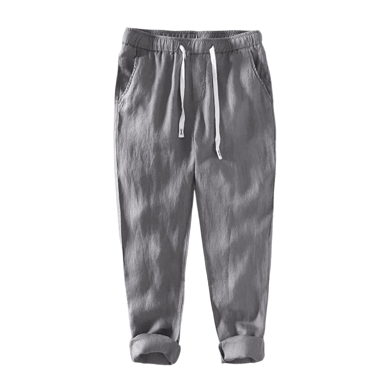 Calca-de-Linho-Masculina-Calviori-Cinque-Cinza