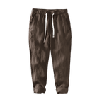 Calca-de-Linho-Masculina-Calviori-Cinque-Marrom