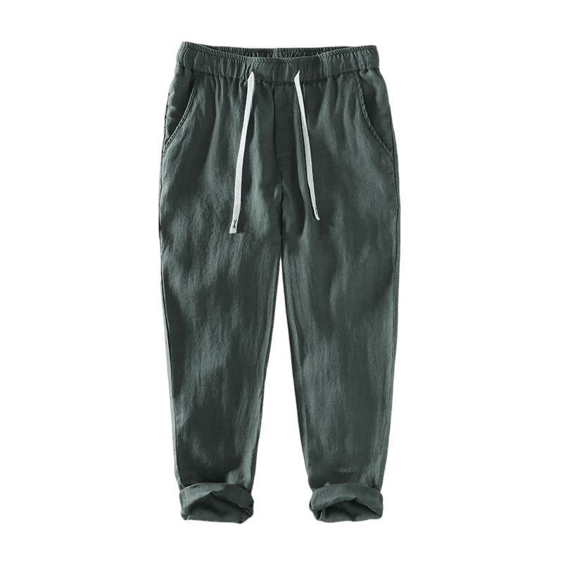 Calca-de-Linho-Masculina-Calviori-Cinque-Verde