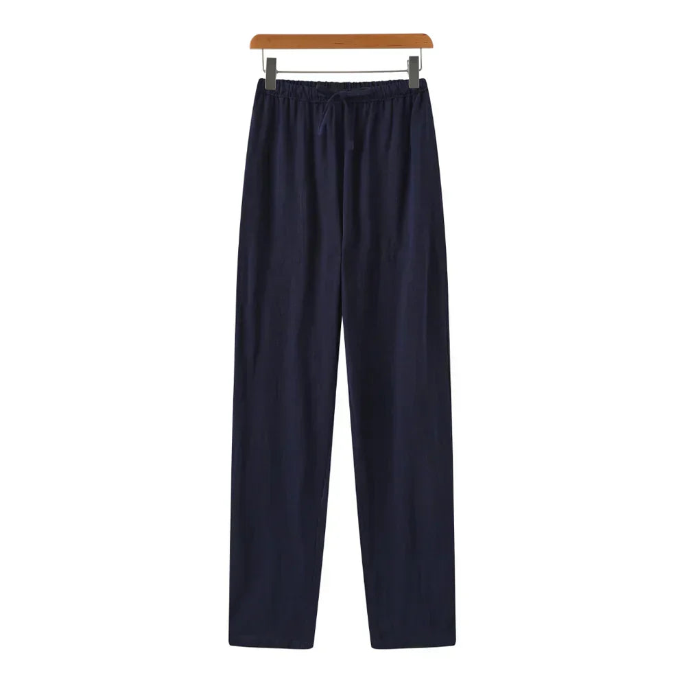 Calca-de-Linho-Masculina-Calviori-Gentle-Azul-Marinho