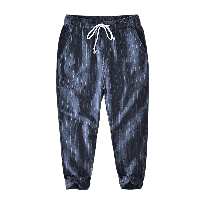 Calca-de-Linho-Masculina-Calviori-Lyon-Azul-Marinho