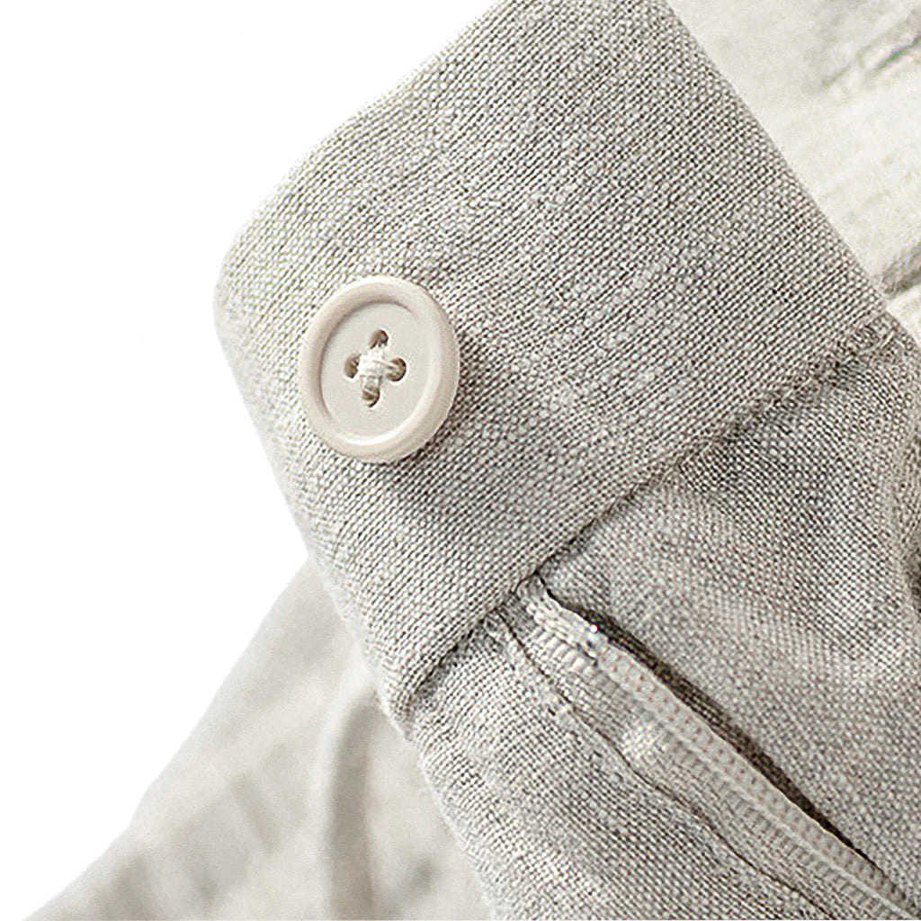 Calca-de-Linho-Masculina-Calviori-Saint-Bege-Claro-Costura