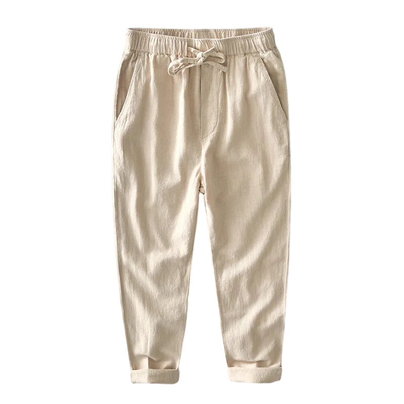 Calca-de-Linho-Masculina-Calviori-Valenca-Bege