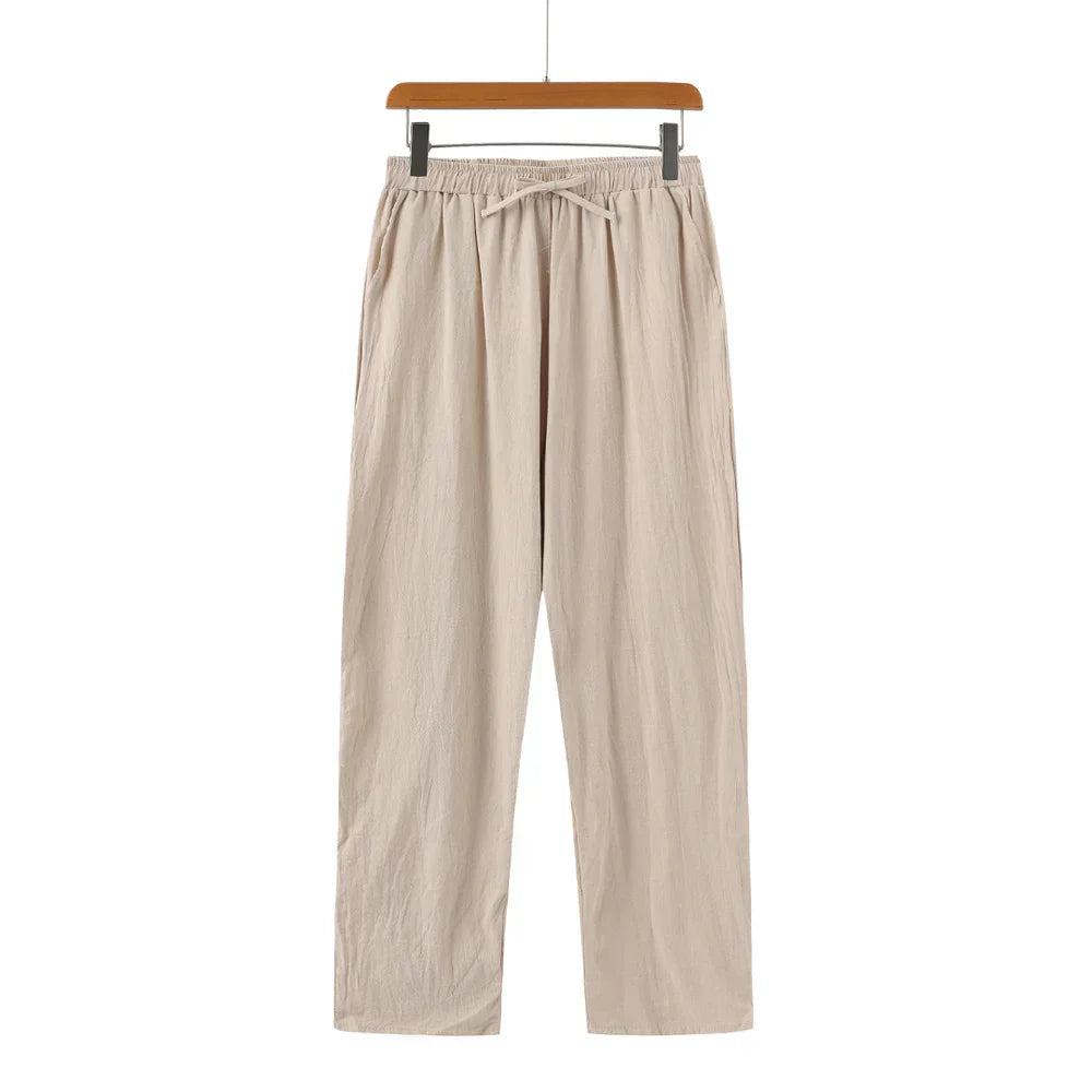 Calca-de-Linho-Masculina-Calviori-Viena-Bege