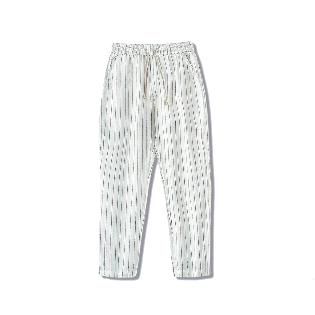 Calca-de-Linho-Masculina-Listrada-Calviori-Branco