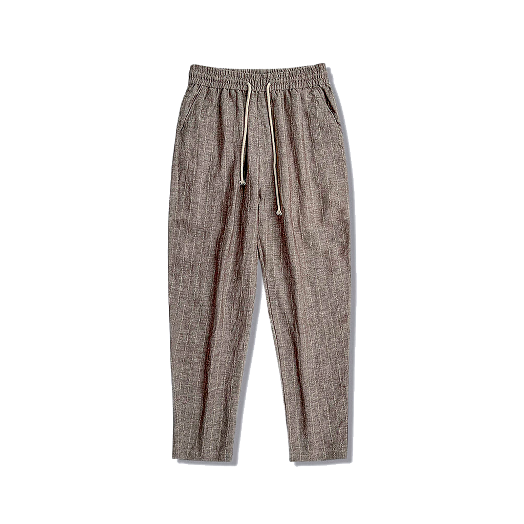 Calca-de-Linho-Masculina-Listrada-Calviori-Cafe