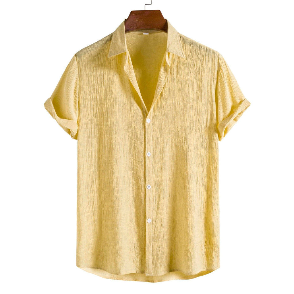 Camisa-Manga-Curta-Basica-Calviori-Amarela-1