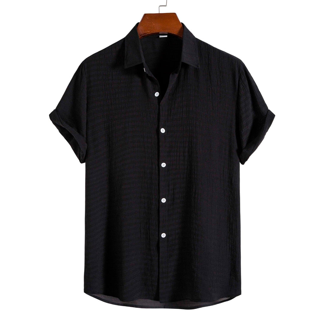 Camisa-Manga-Curta-Basica-Calviori-Preta-1