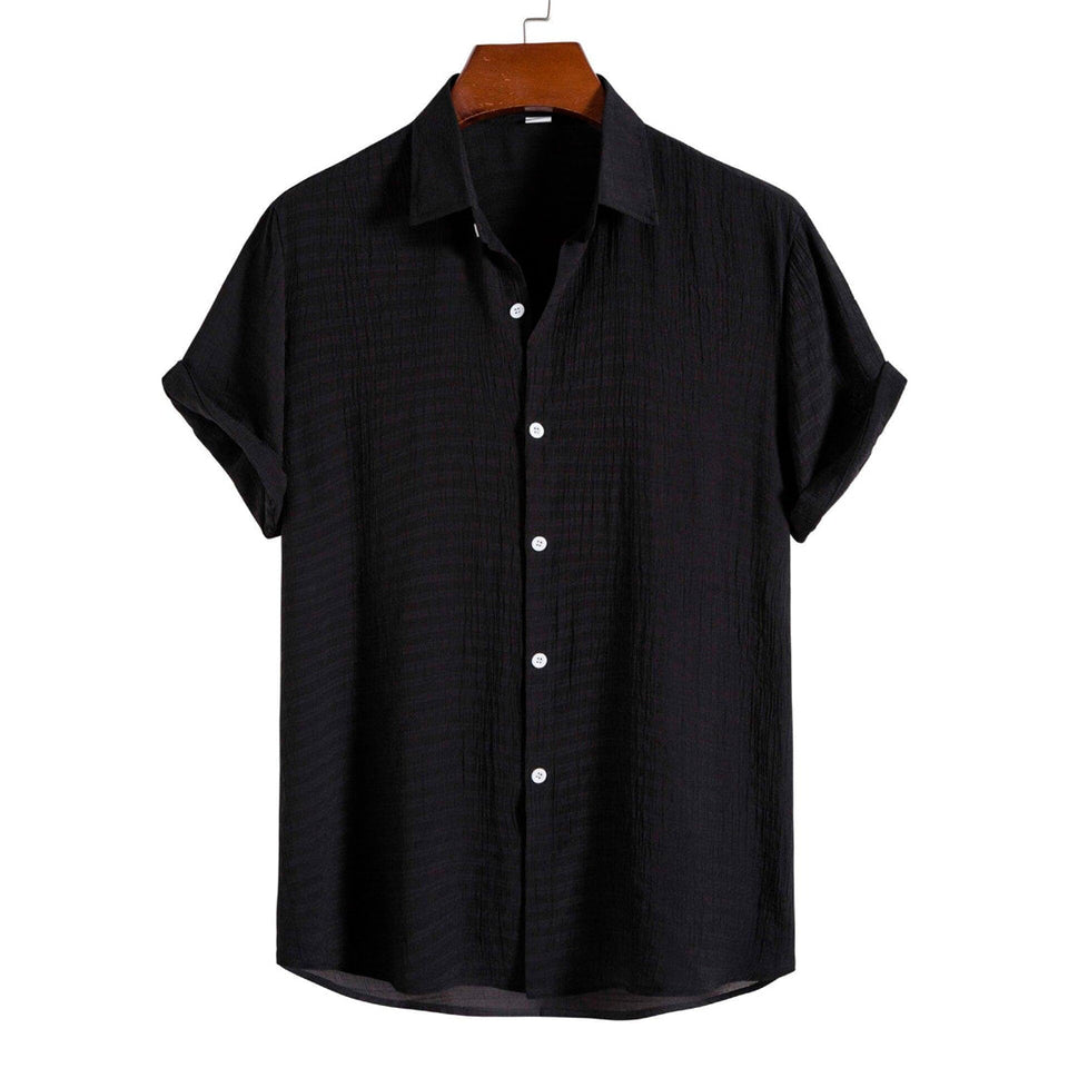 Camisa-Manga-Curta-Basica-Calviori-Preta-1