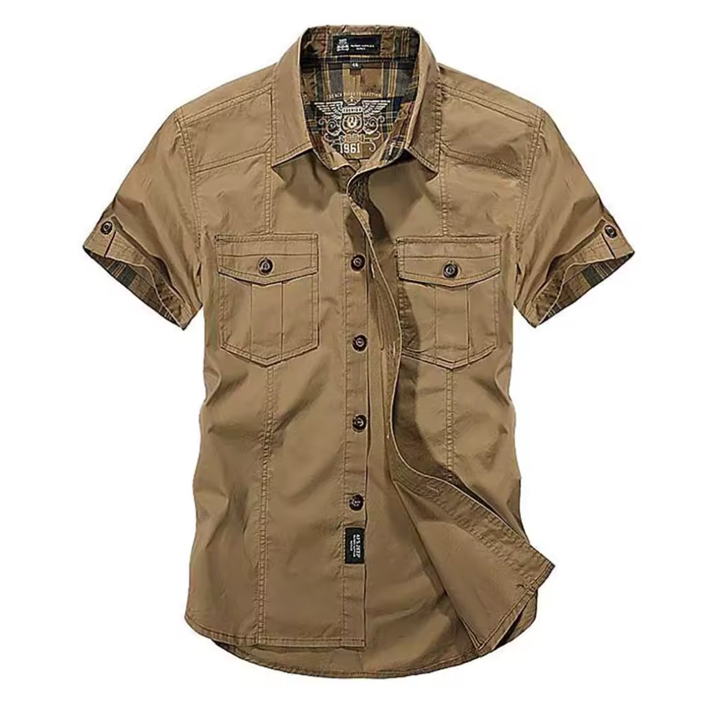 Camisa-Manga-Curta-Calviori-Khaki-6