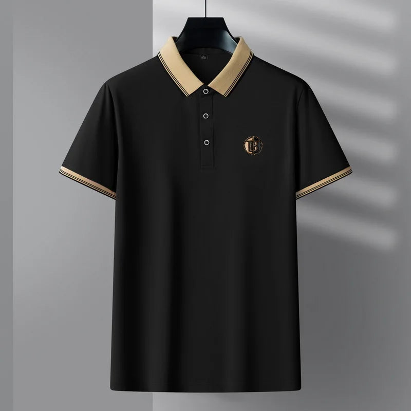 Camisa-Polo-Elegante-Calviori-Milano-Preta