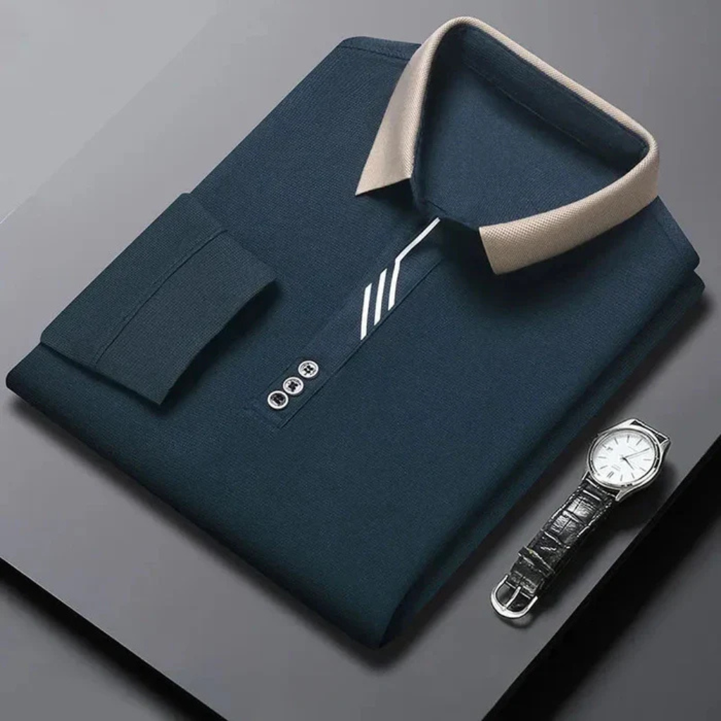 Camisa-Polo-Manga-Longa-Calviori-Azul-Modelo