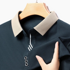 Camisa-Polo-Manga-Longa-Calviori-Azul-Tecido