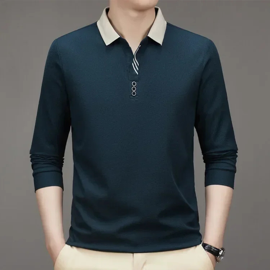 Camisa-Polo-Manga-Longa-Calviori-Azul