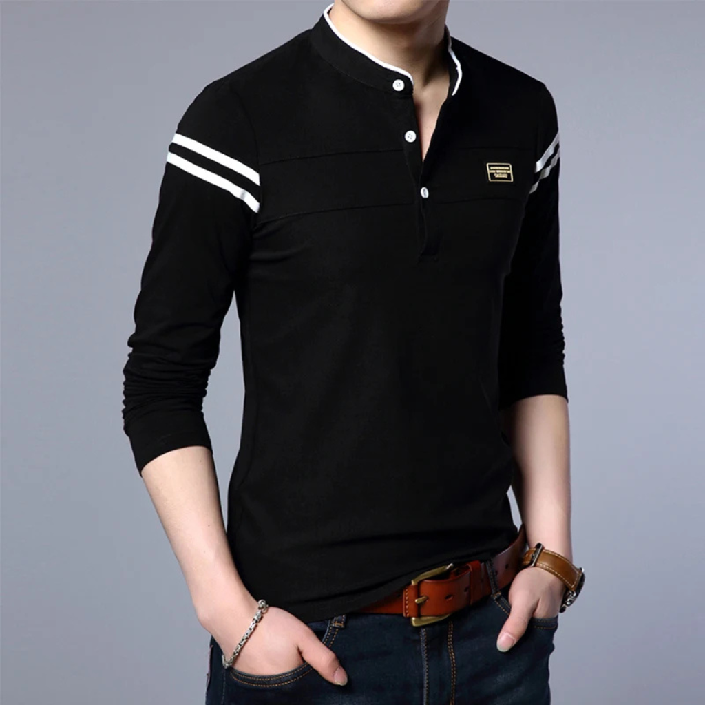 Camisa-Polo-Manga-Longa-Calviori-Berlin-Preto