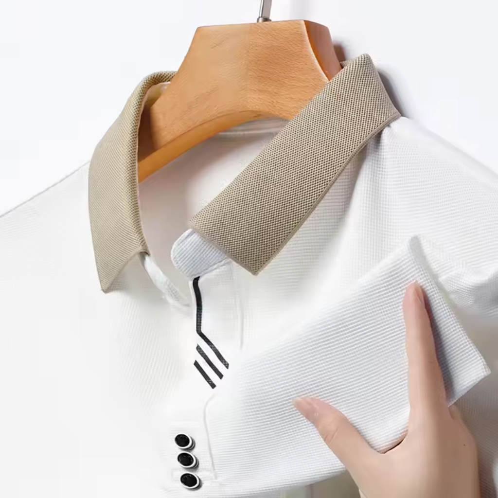 Camisa-Polo-Masculina-Calviori-Austin-Branco-Tecido