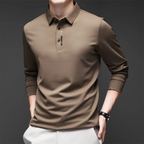 Camisa-Polo-Masculina-Calviori-Bennett-Caqui-Modelo