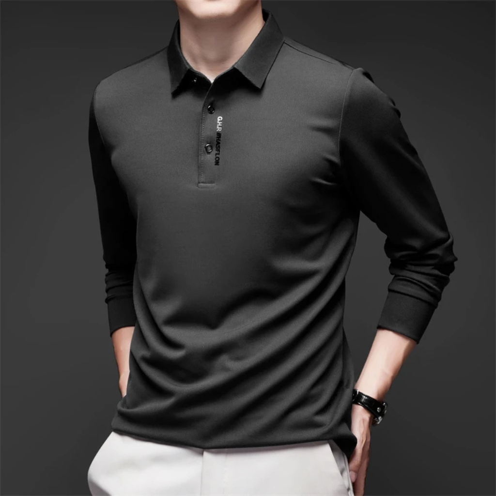 Camisa-Polo-Masculina-Calviori-Bennett-Preto-Modelo