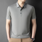Camisa-Polo-Masculina-Calviori-Brooks-Cinza