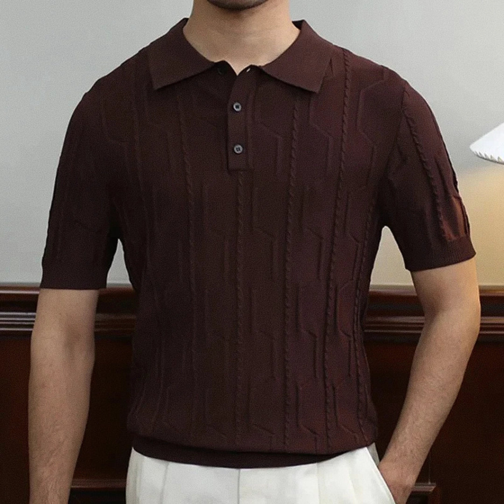 Camisa-Polo-Masculina-Calviori-Maxwell-Marrom