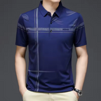 Camisa-Polo-Masculina-Calviori-Paris-Azul-Marinho-Modelo-Frente