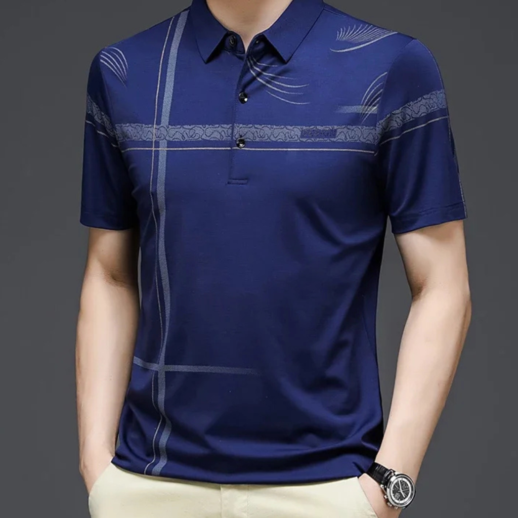 Camisa-Polo-Masculina-Calviori-Paris-Azul-Marinho-Modelo