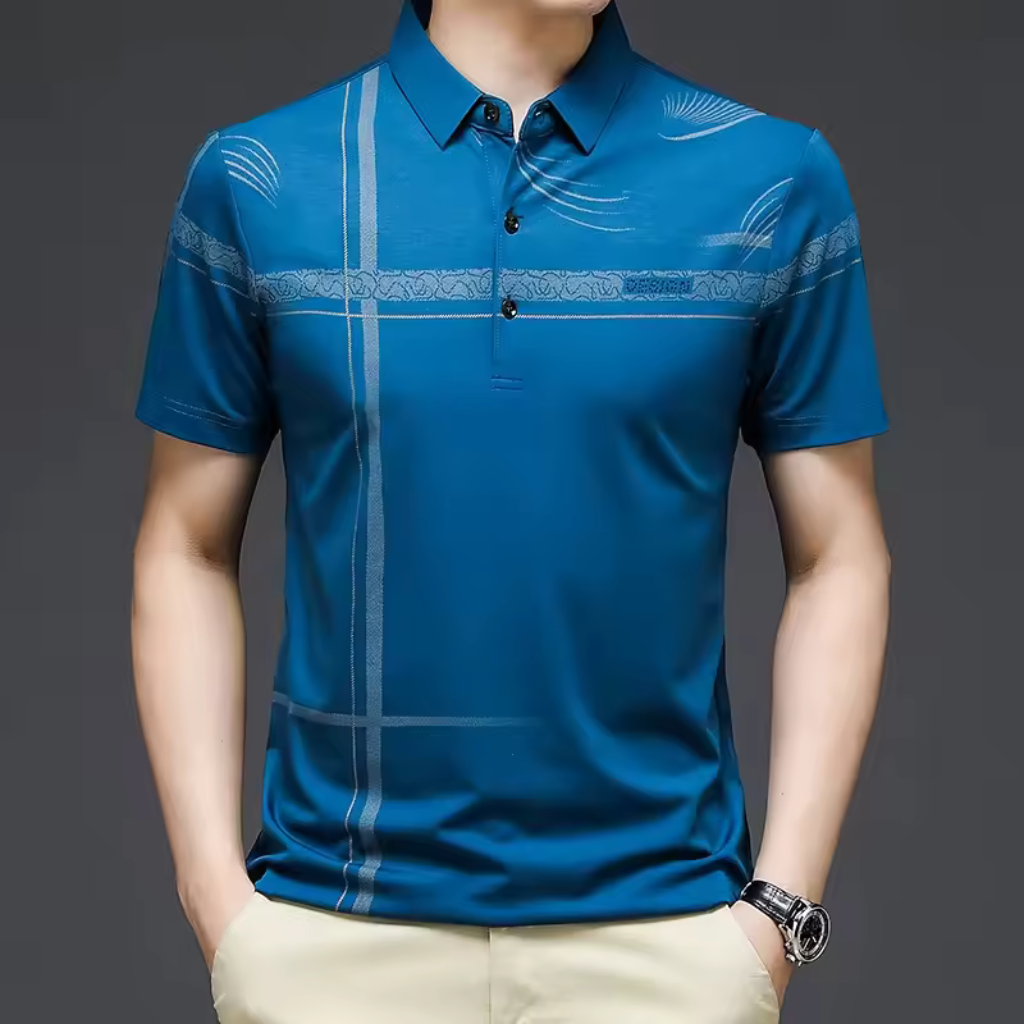 Camisa-Polo-Masculina-Calviori-Paris-Azul-Modelo