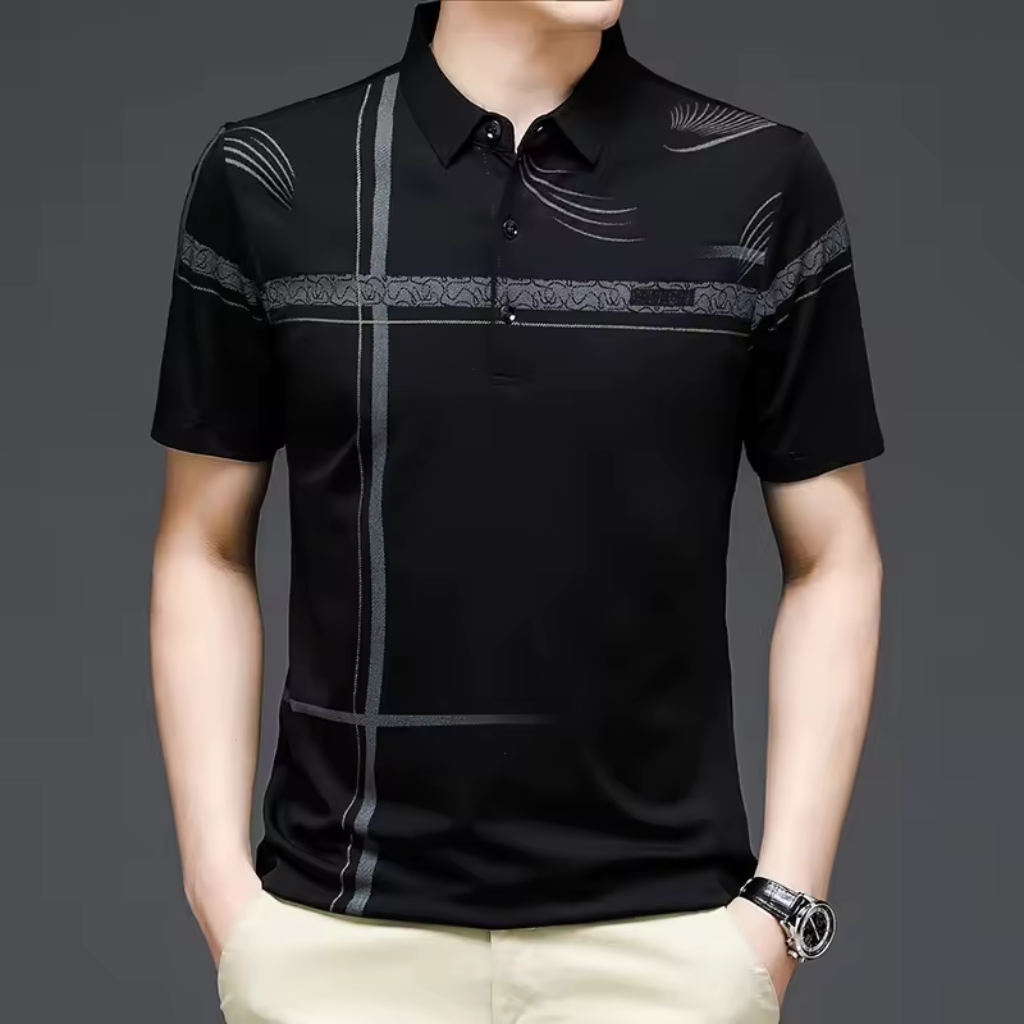 Camisa-Polo-Masculina-Calviori-Paris-Preto-Modelo