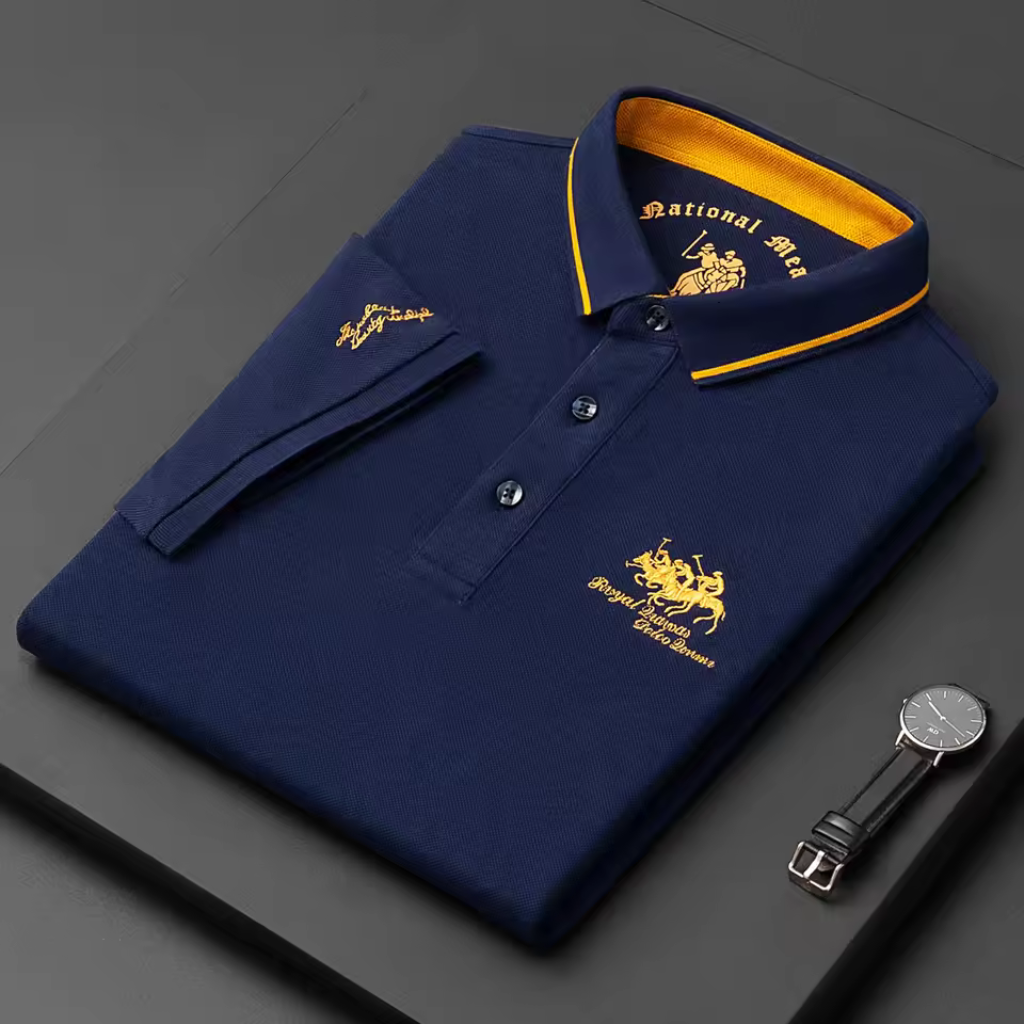 Camisa-Polo-Masculina-Calviori-Royal-Azul-Tecido