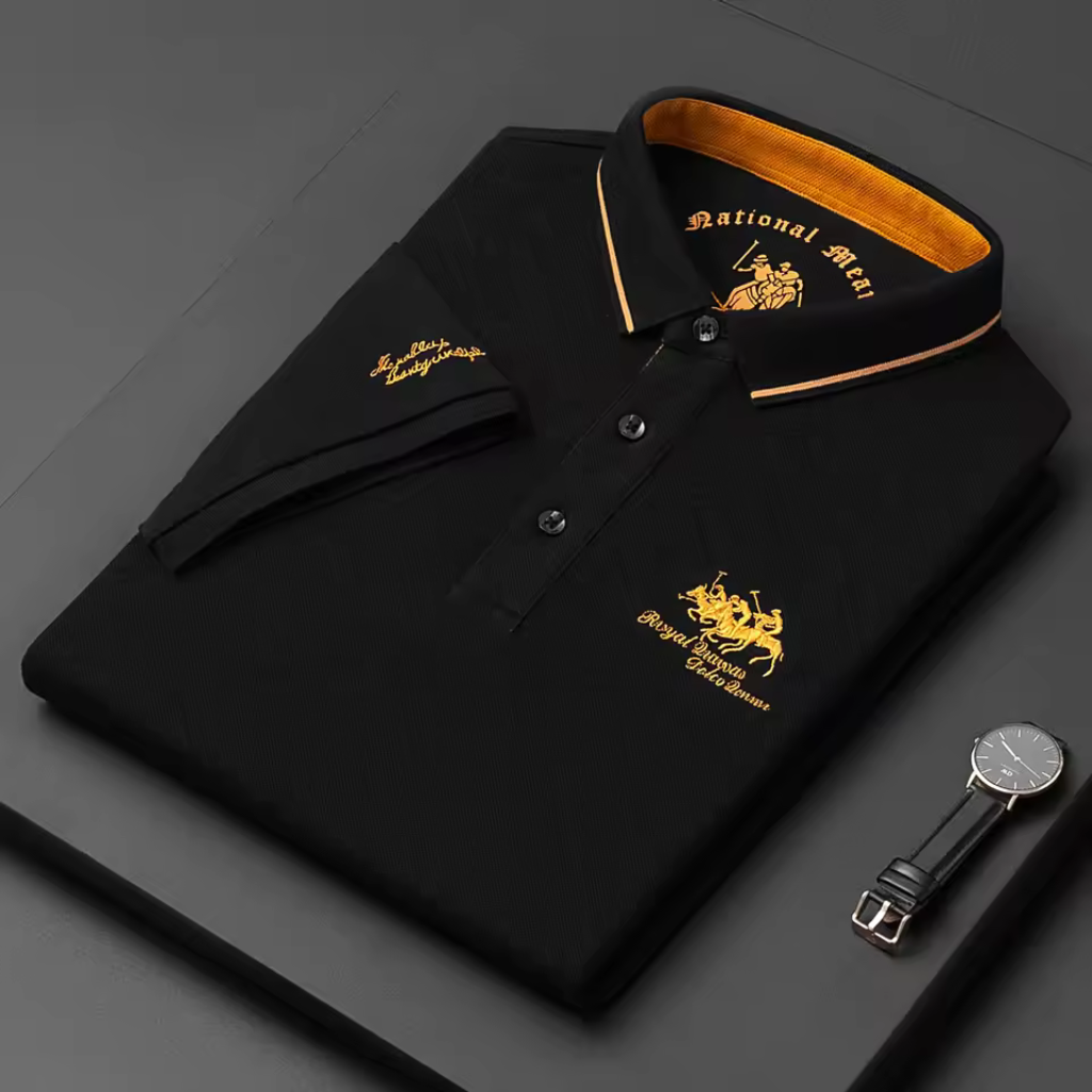 Camisa-Polo-Masculina-Calviori-Royal-Preto-Tecido