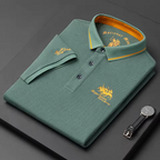 Camisa-Polo-Masculina-Calviori-Royal-Verde-Tecido
