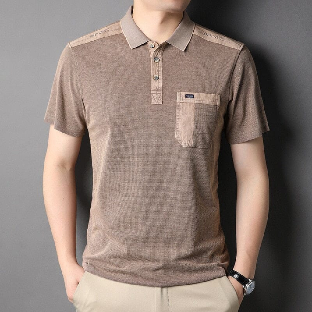 Camisa-Polo-Masculina-Calviori-Vander-Marrom