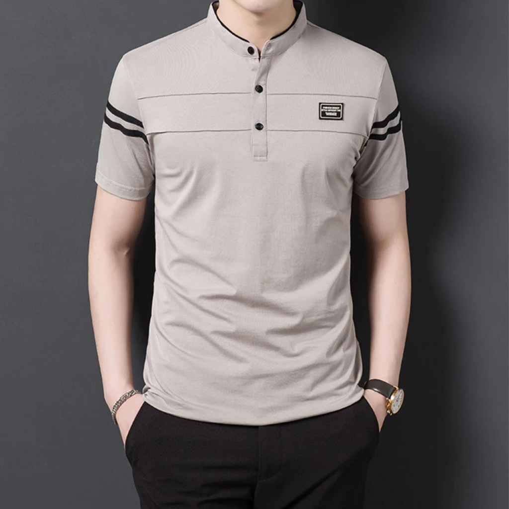 Camisa-Polo-Masculina-Tecido-Premium-Calviori-Caqui