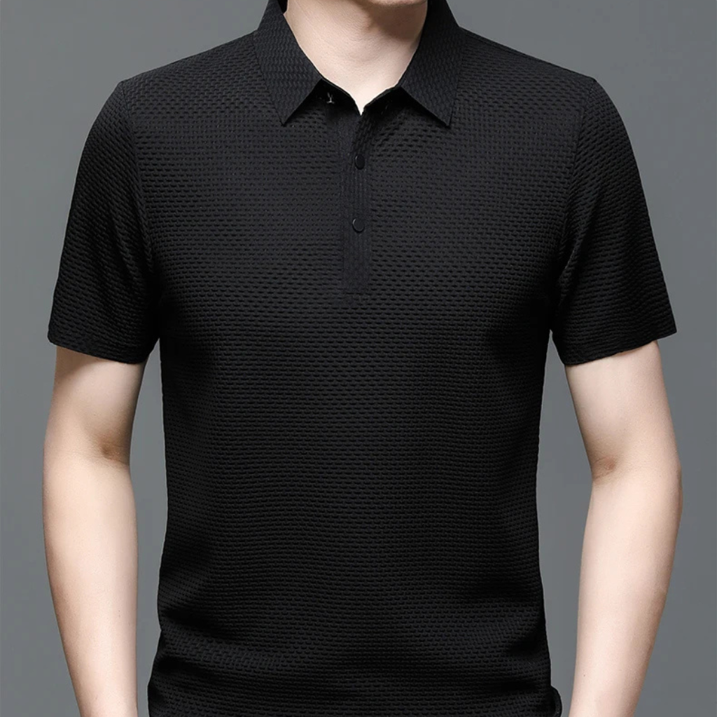 Camisa-Polo-Premium-Calviori-Anti-Amasso-Preto-Modelo