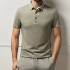 Camisa-Polo-em-Nylon-Calviori-Caqui-Modelo