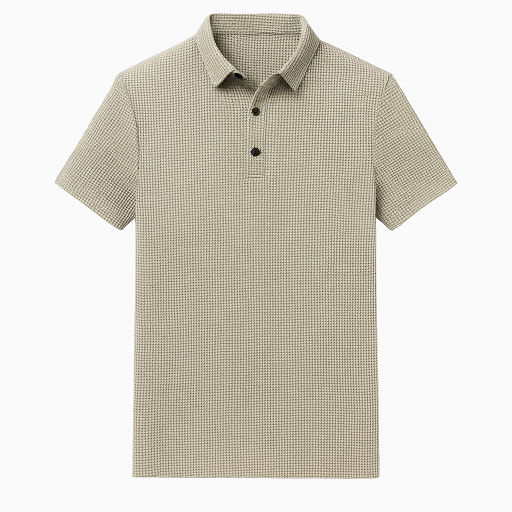 Camisa-Polo-em-Nylon-Calviori-Caqui-Sem-Fundo