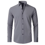 Camisa-Social-Lisa-Anti-Amasso-Calviori-Cinza