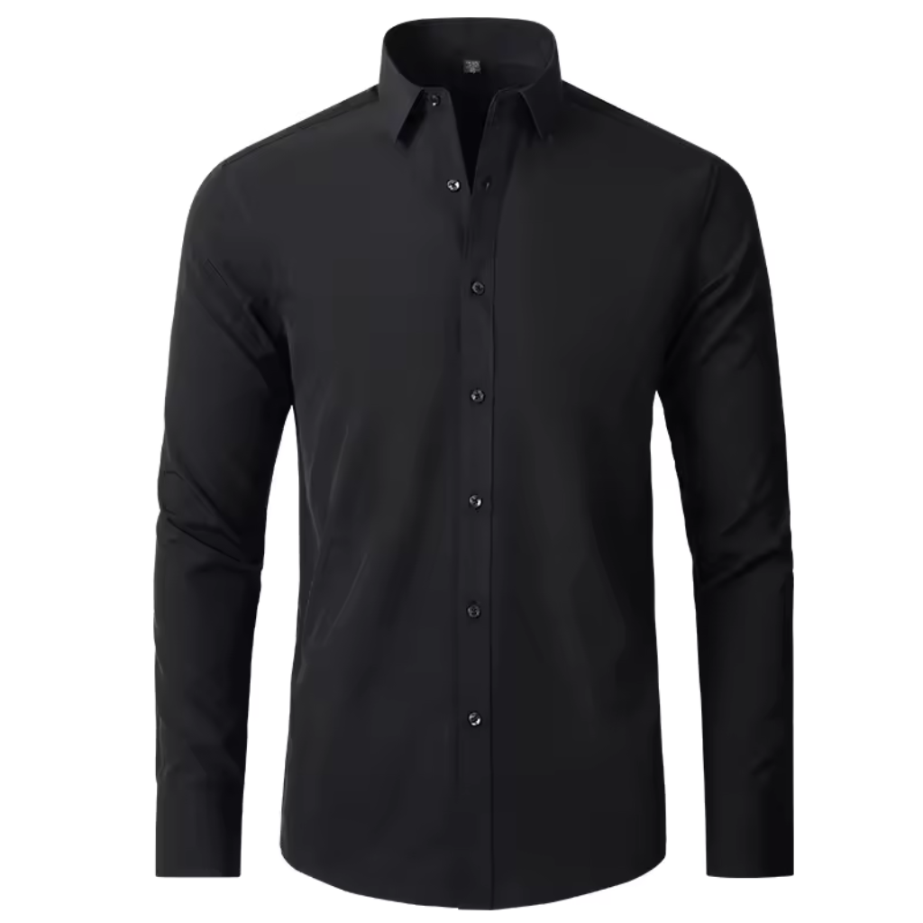 Camisa-Social-Lisa-Anti-Amasso-Calviori-Preto