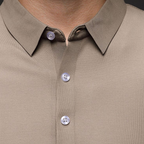 Camisa-Social-Manga-Longa-Calviori-Caqui-Gola