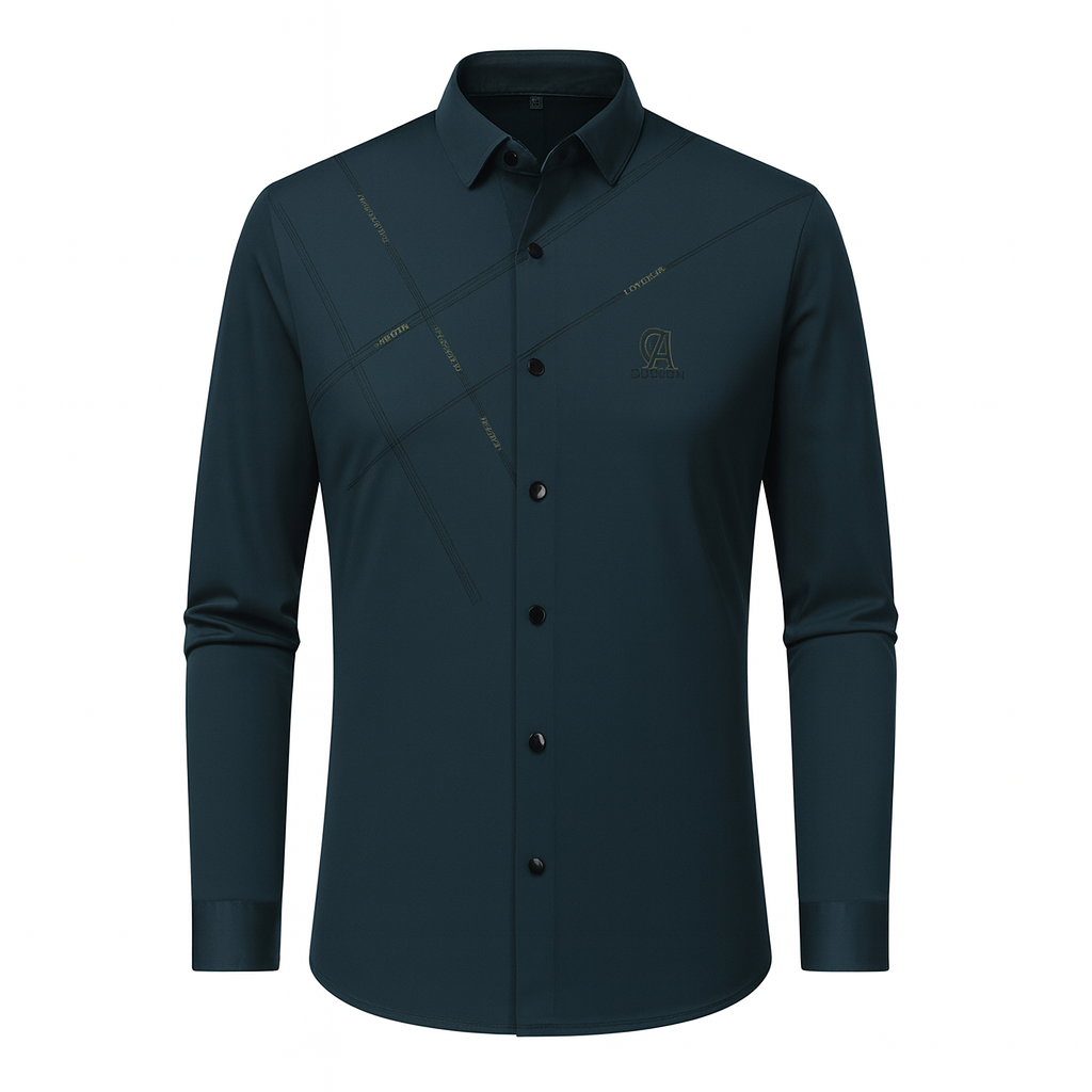 Camisa-Social-Manga-Longa-Modern-Calviori-Verde