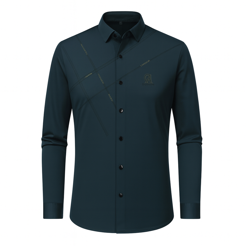 Camisa-Social-Manga-Longa-Modern-Calviori-Verde