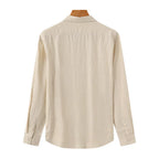 Camisa-Social-Masculina-Calviori-de-Linho-Bege-2