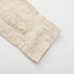 Camisa-Social-Masculina-Calviori-de-Linho-Bege-4