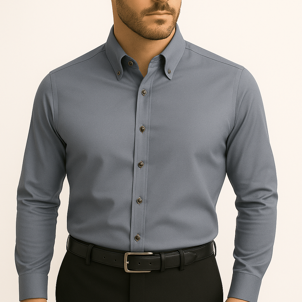 Camisa-Social-Slim-Calviori-em-Seda-Gelo-Cinza