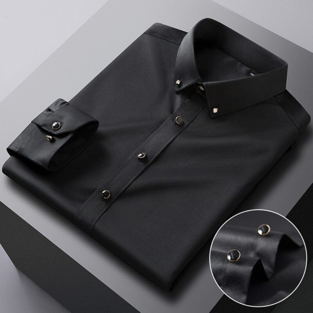 Camisa-Social-Slim-Calviori-em-Seda-Gelo-Preto-Produto